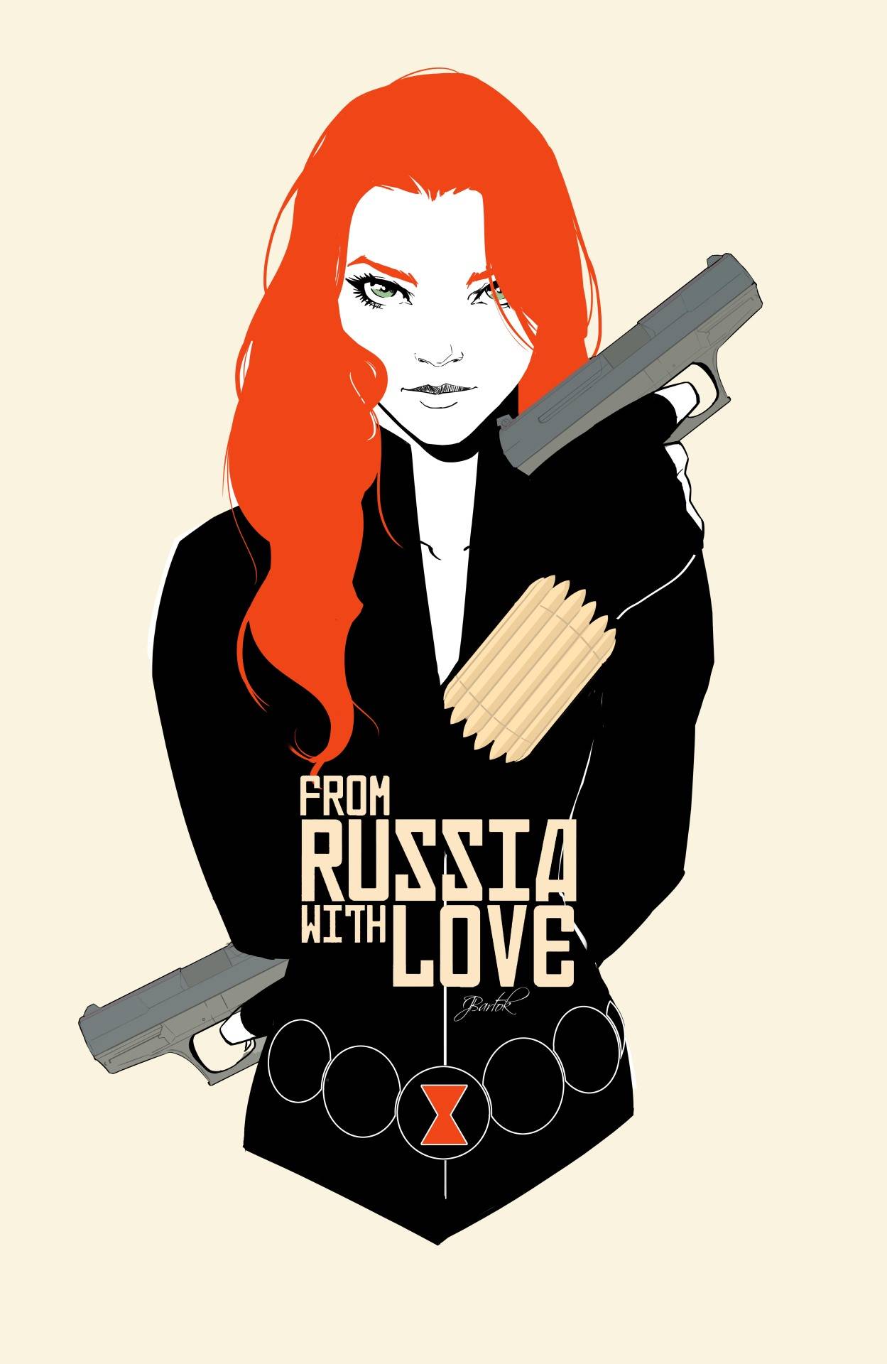 Jake Bartok: http://jakebartok.tumblr.com/post/99394416347/natasha-romanov-international-super-spy