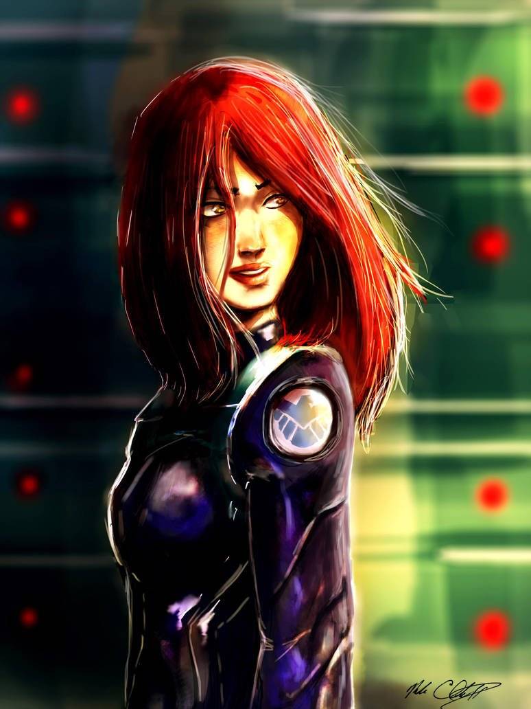 Mark Clark II: https://www.deviantart.com/mark-clark-ii/art/Black-Widow-s-First-Day-449746875