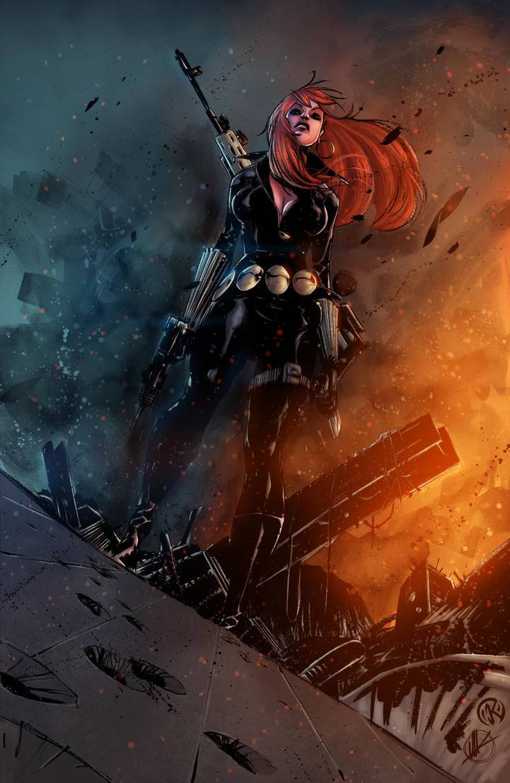 ZethKeeper: https://www.deviantart.com/zethkeeper/art/The-Widow-colors-530317505