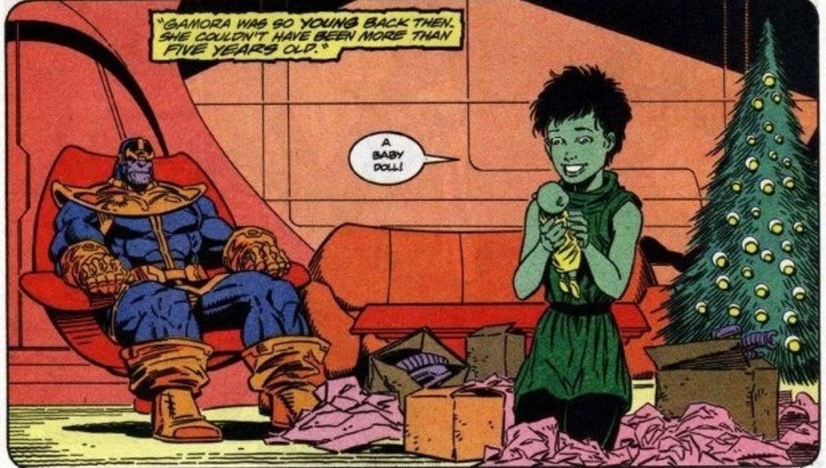 Gamora y Thanos