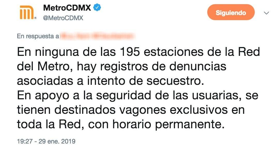 Twitter Metro CDMX