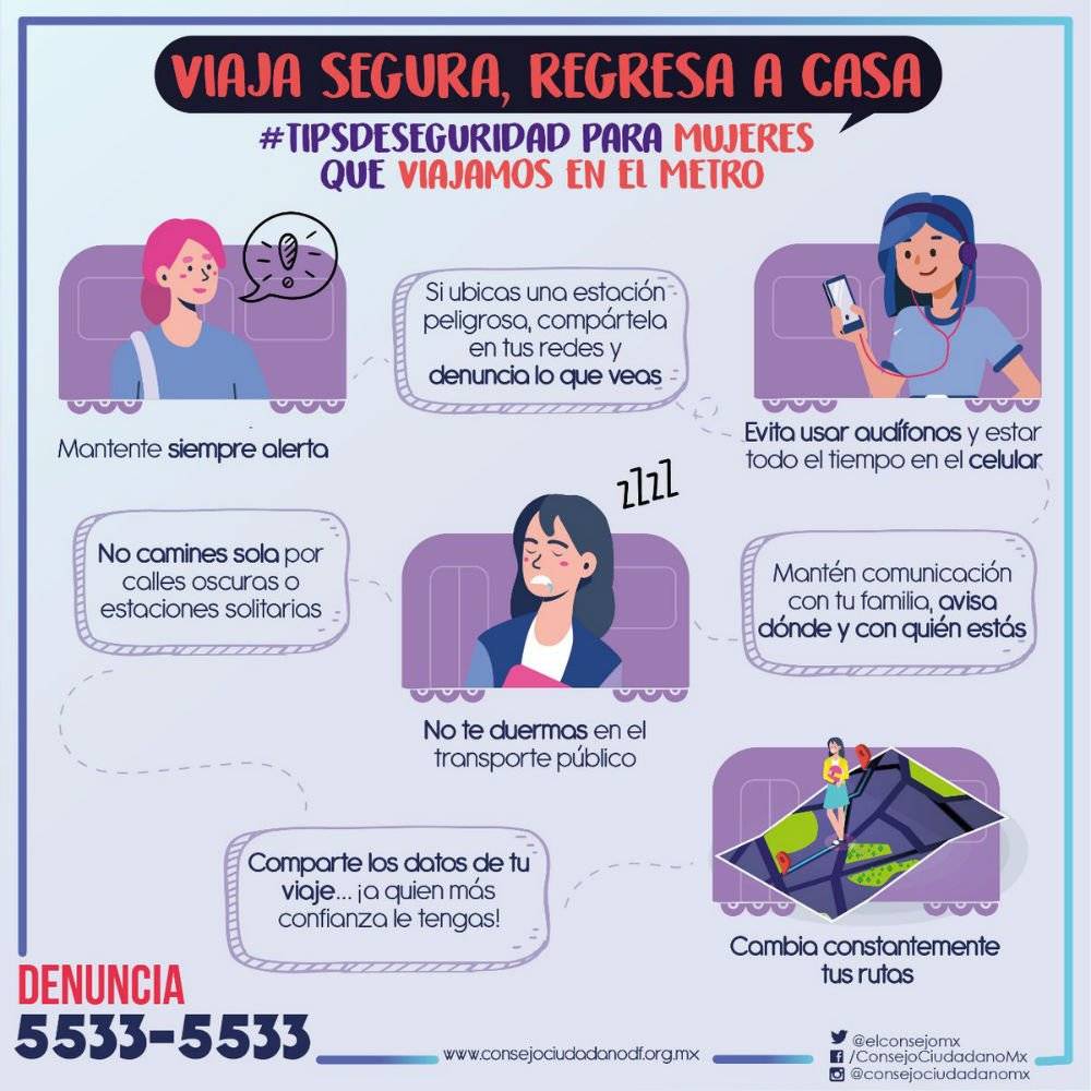 Viaja segura en el Metro