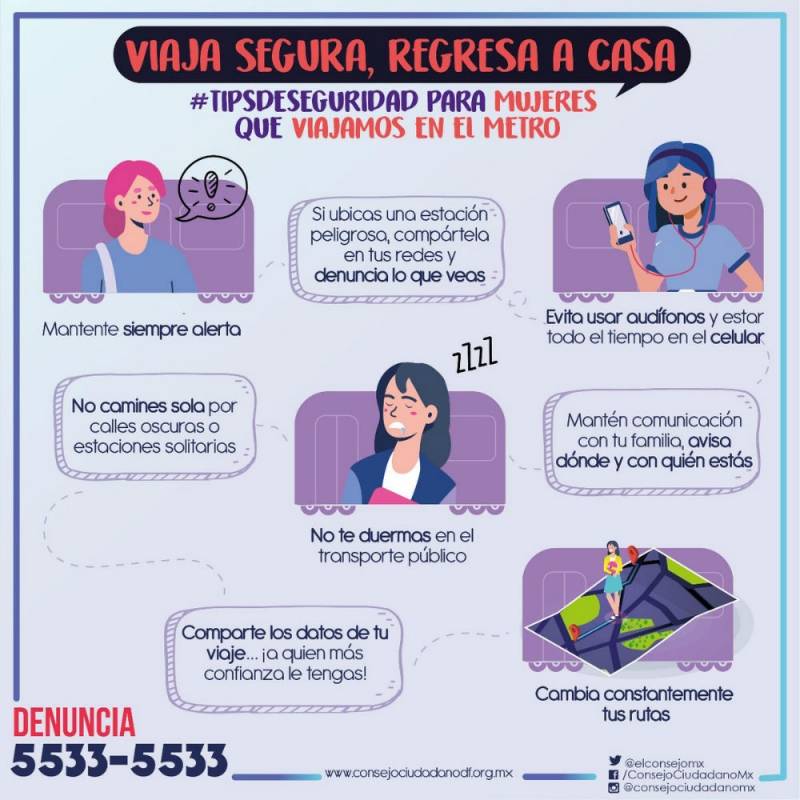 Viaja segura en el Metro