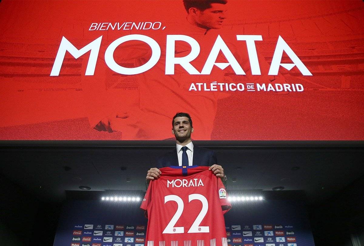 Morata llegó como fichaje a los Colchoneros /Imagen: Twitter Atlético Madrid