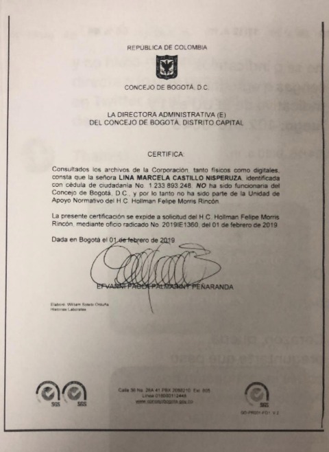 Lina María Castillo.