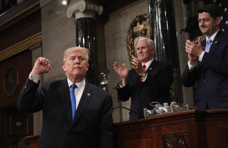 Donald Trump pronuncia su discurso sobre el Estado de la Unión 2018