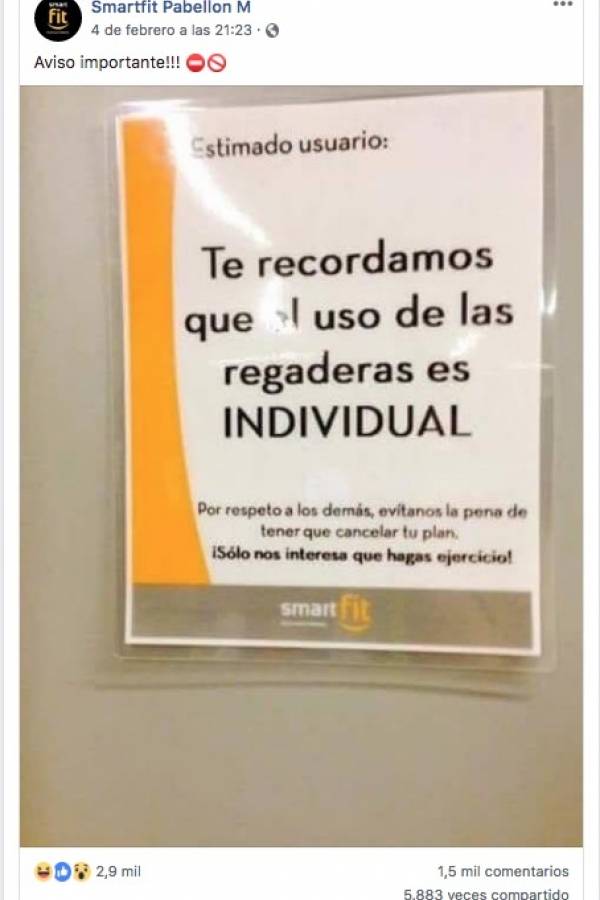 Publicación de Smart Fit