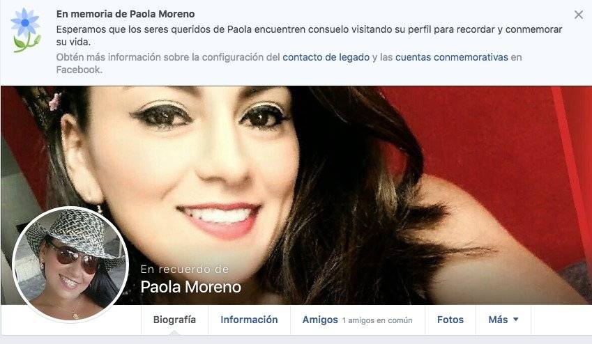 Facebook paola Moreno