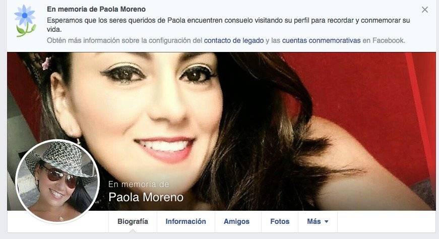 Facebook de Paola Moreno