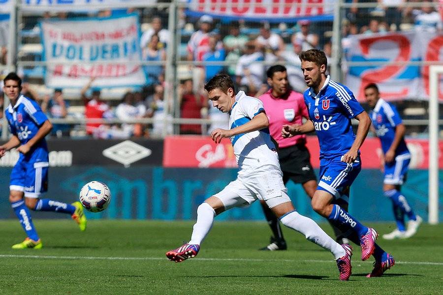 Claudio Sepúlveda jugó entre 2012 y mediados de 2015 en el primer equipo de la UC / Foto: Agencia UNO