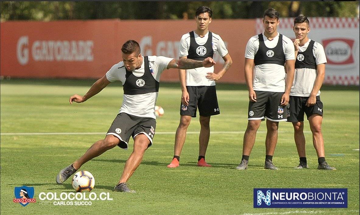 Entrenamiento de este jueves en el estadio Monumental. / Colo Colo oficial