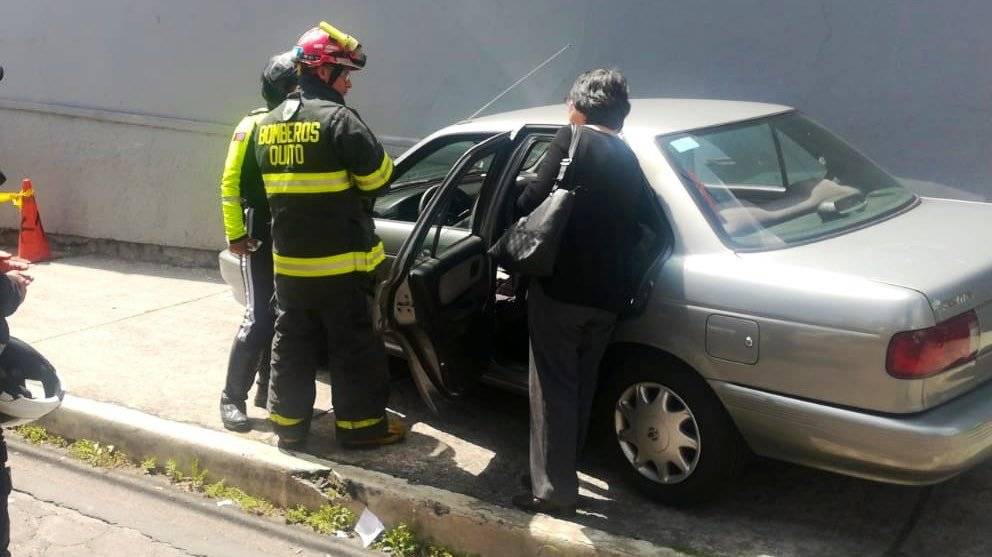 Accidente en la avenida Mariana de Jesús y 10 de Agosto