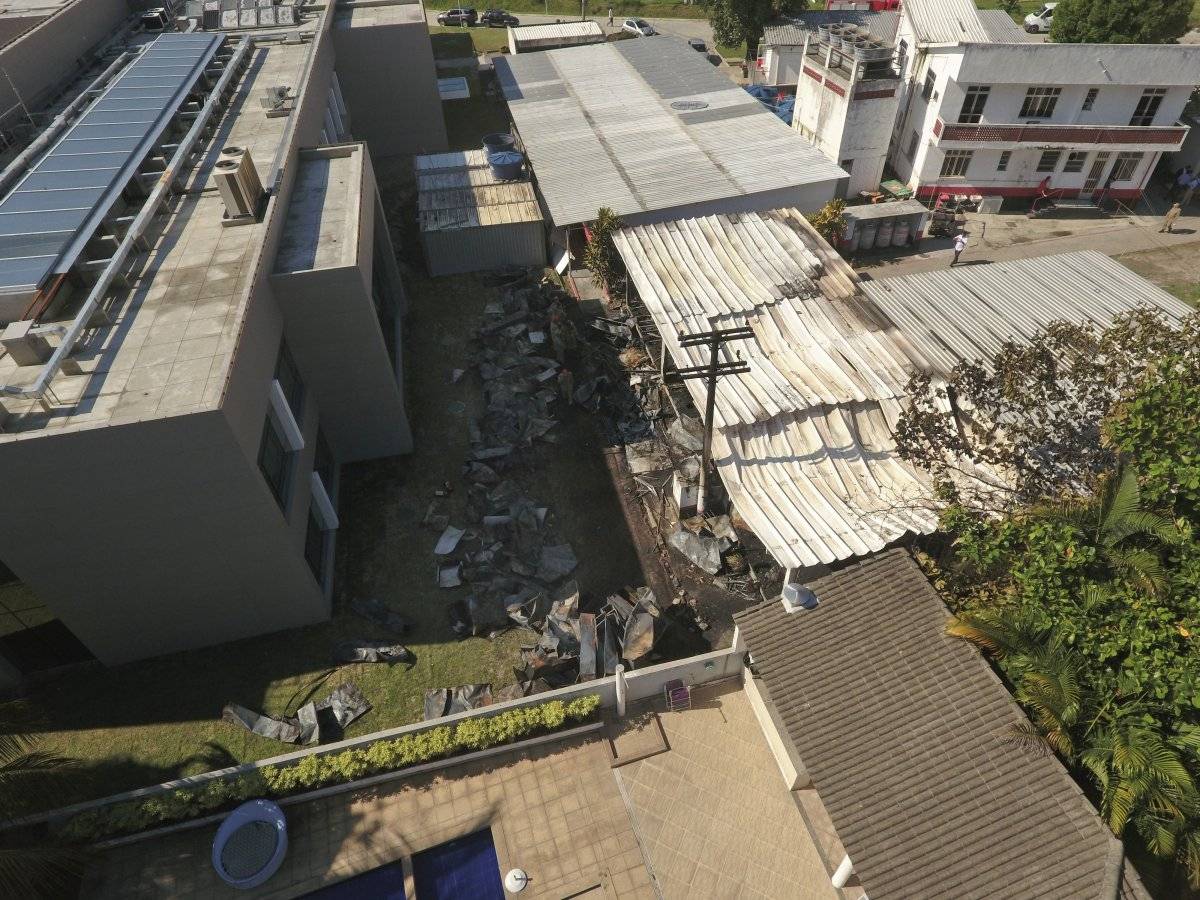 Complejo de entrenamiento del club de fútbol Flamengo, donde un incendio temprano en la mañana dejó un número de personas muertas