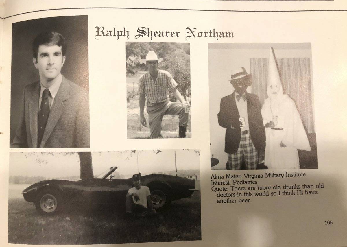 Gobernador de Virginia, Ralph Northam - racismo