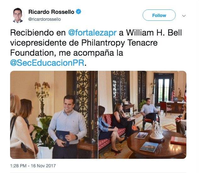Tweet de Rosselló