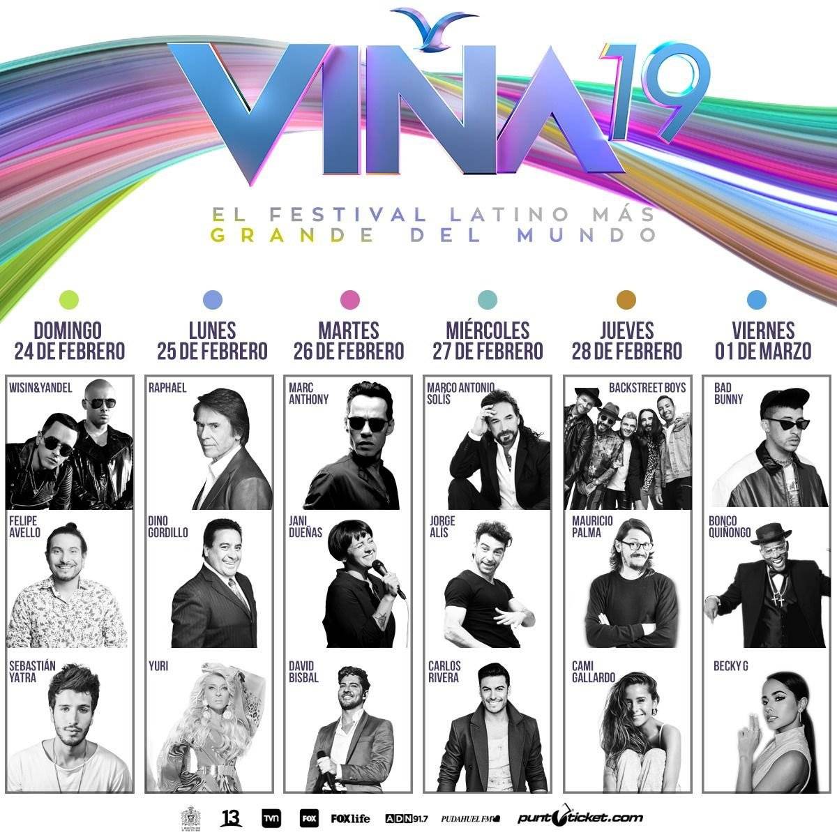 artistas viña 2019