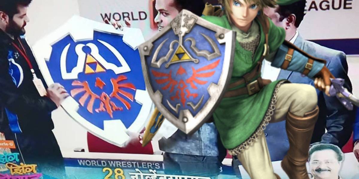 Novela de la India usa el escudo de The Legend of Zelda como trofeo de lucha libre