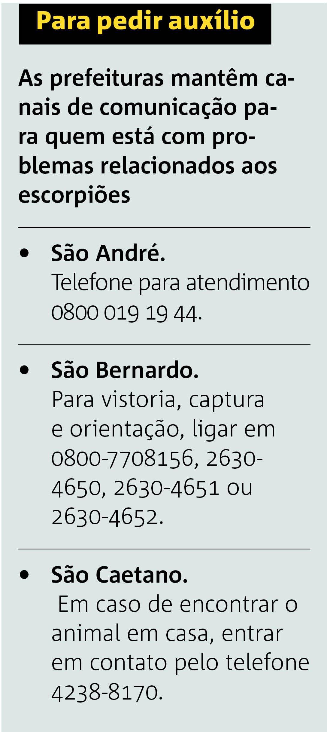 orientação picada de escorpião no ABC