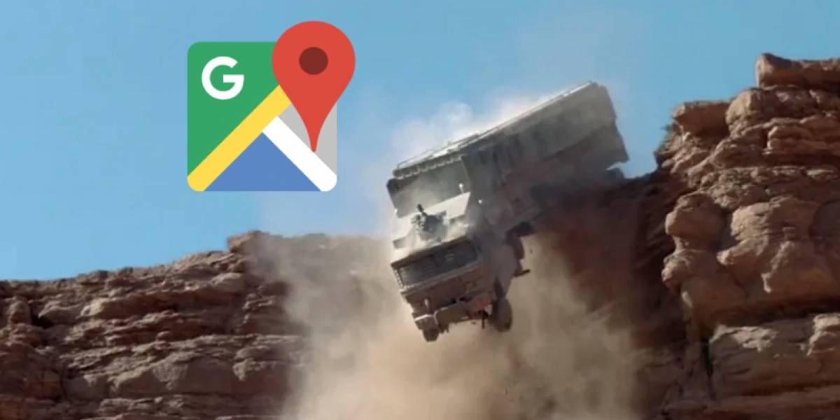 Un conductor cae a un barranco al seguir las instrucciones de Google Maps