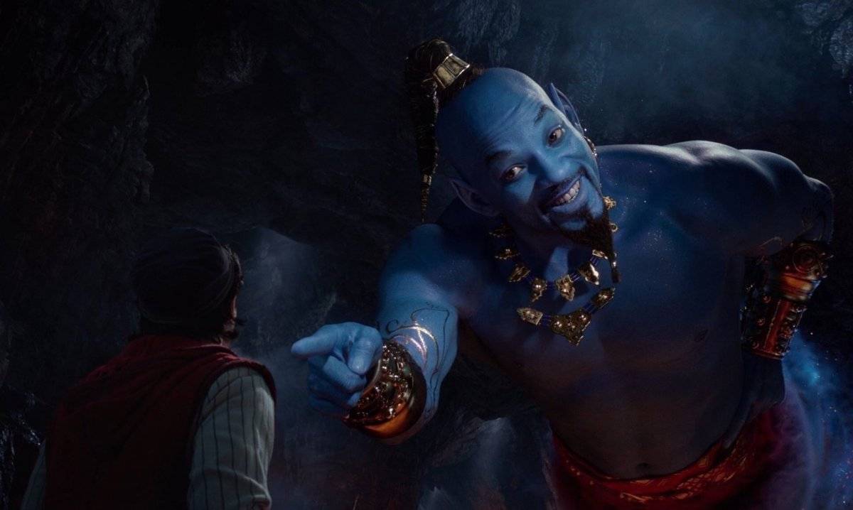 Will Smith como el genio en Aladdin
