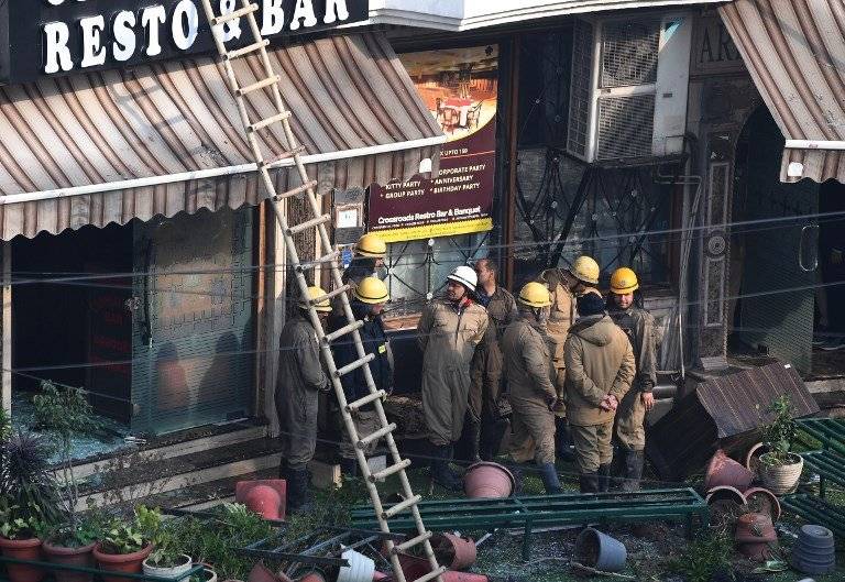 Incendio en hotel de la India