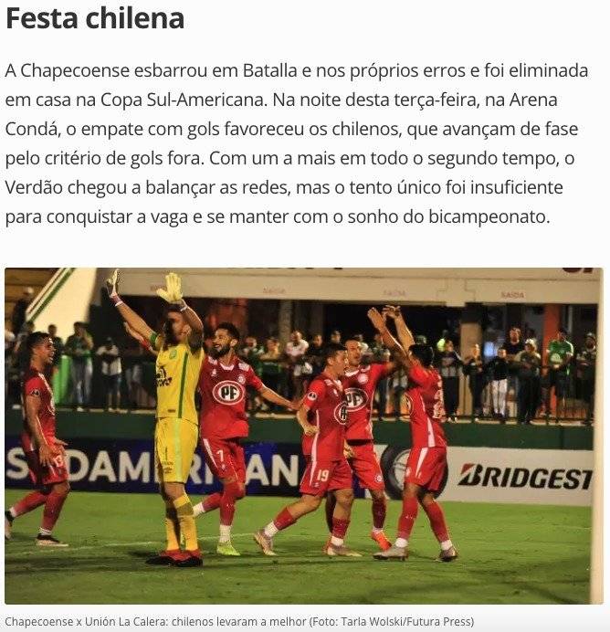 "Fiesta chilena", así catalogó Globo Esporte la clasificación de La Calera en Brasil