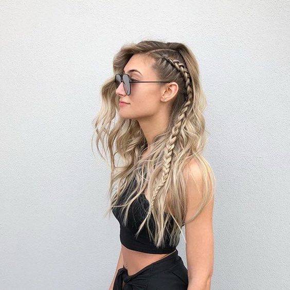 peinados con trenzas y cabello suelto peinados con trenzas y cabello suelto