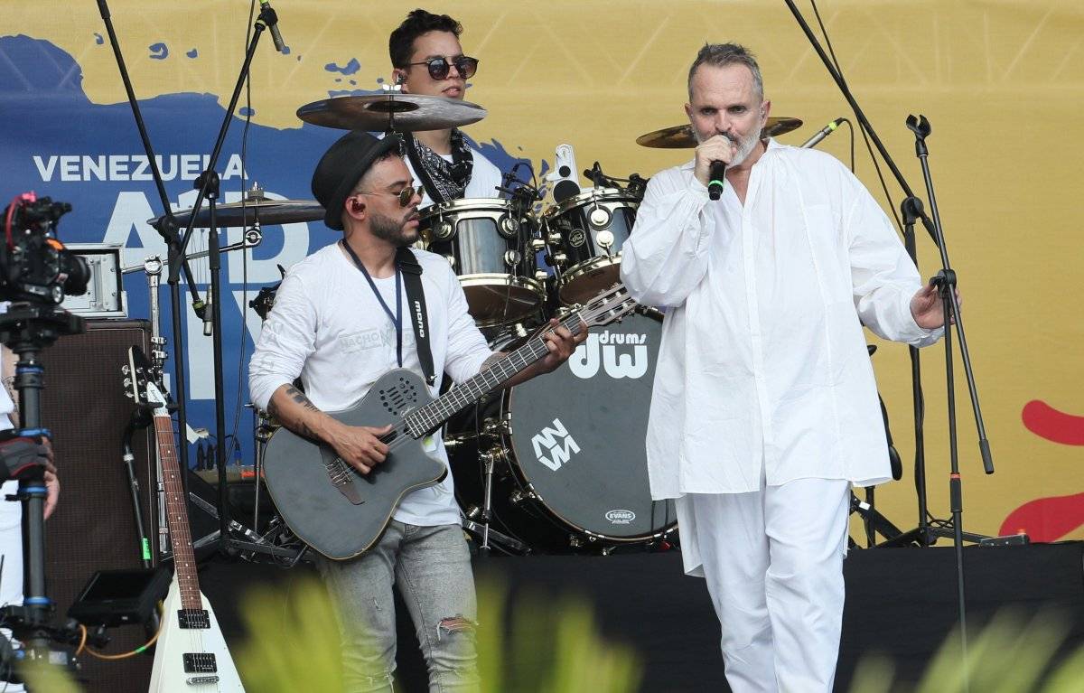 Miguel Bosé en el concierto Venezuela Aid Live en Cúcuta