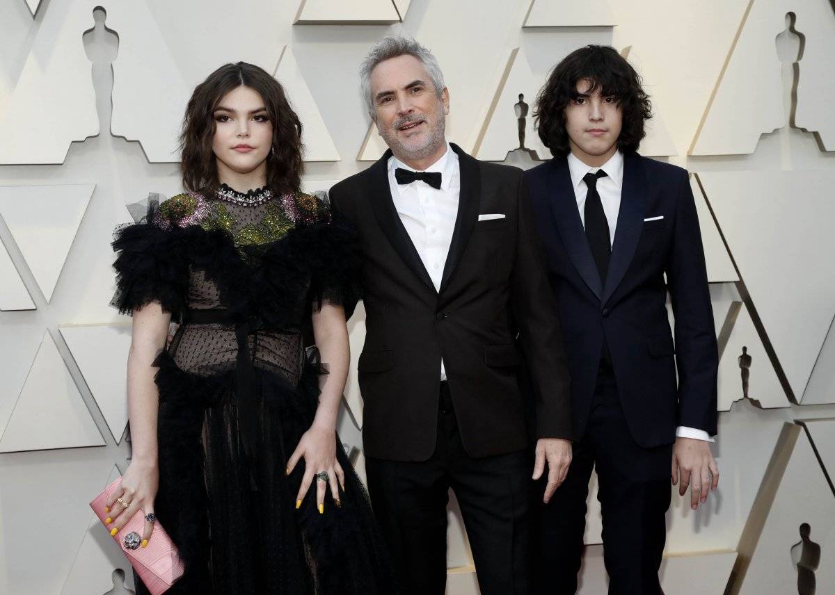Alfonso Cuarón e os filhos Oscar 2019