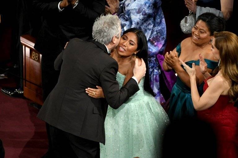Alfonso Cuarón y Yalitza Aparicio