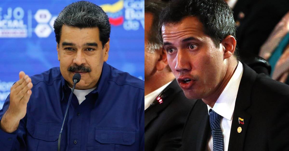 Nicolás Maduro y Juan Guaidó