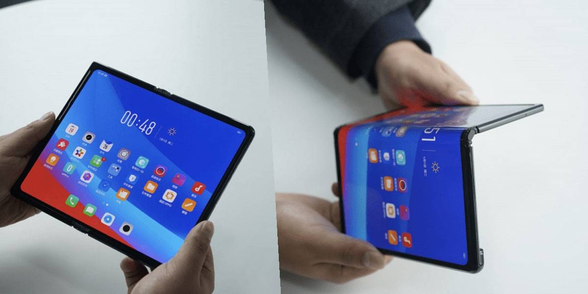 Oppo revela su smartphone plegable y es como un Huawei Mate X