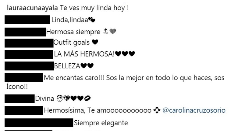 Captura de pantalla Instagram Laura Acuña