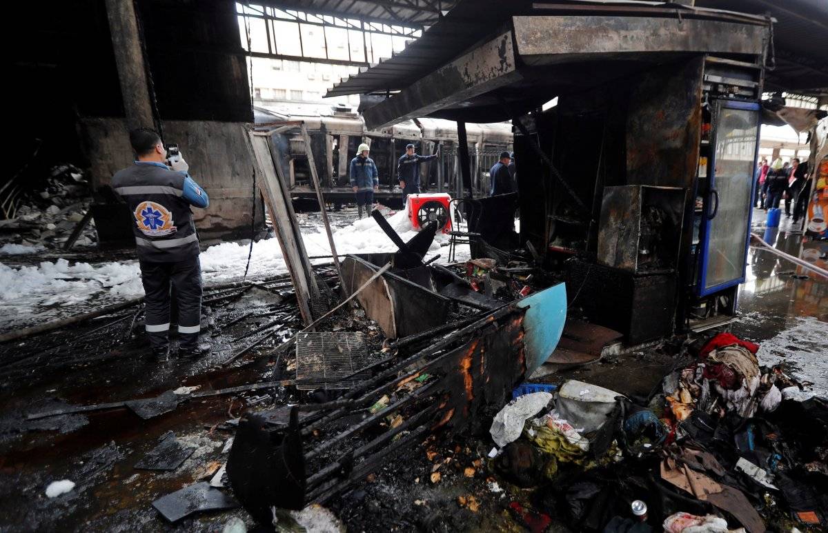 Egito incêndio trem