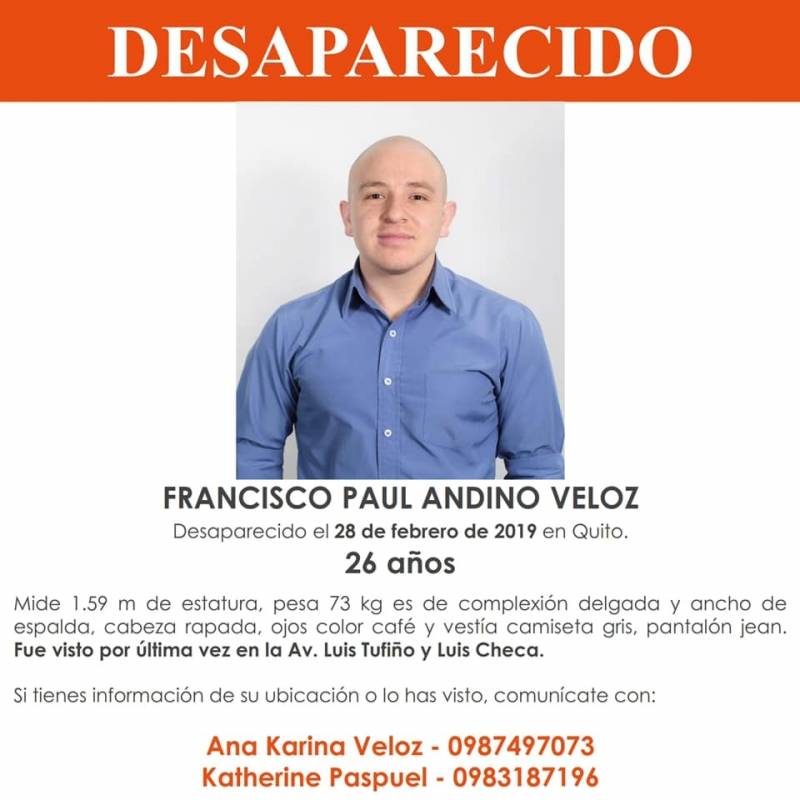 Francisco Paúl Andino, desaparecido