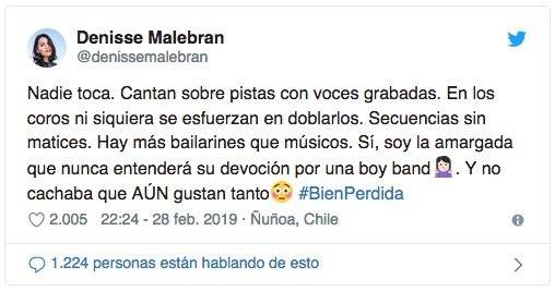 Denisse Malebrán Backstreet Boys