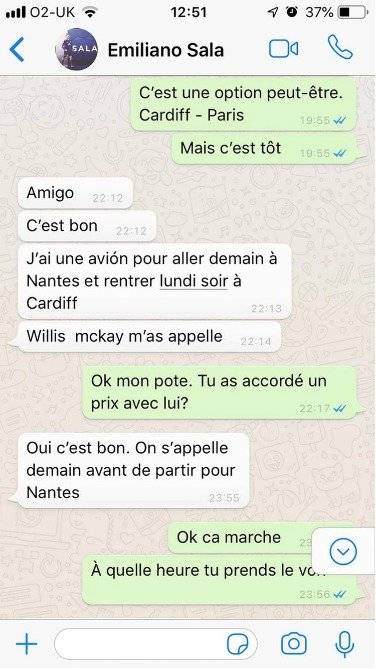 Conversación de Emiliano Sala