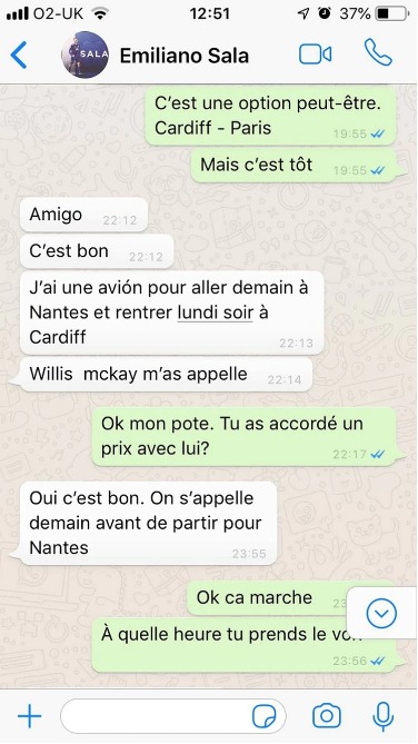 Conversación de Emiliano Sala