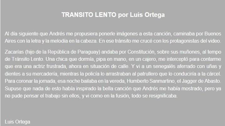 Tránsito lento por Luis Ortega