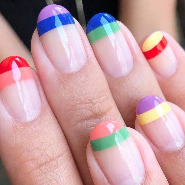 Rainbow nails