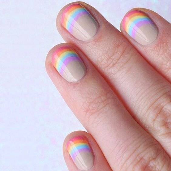Rainbow nails