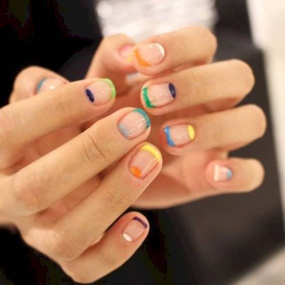 Rainbow nails
