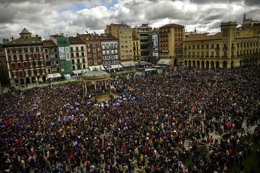 Manifestación de mujeres en España