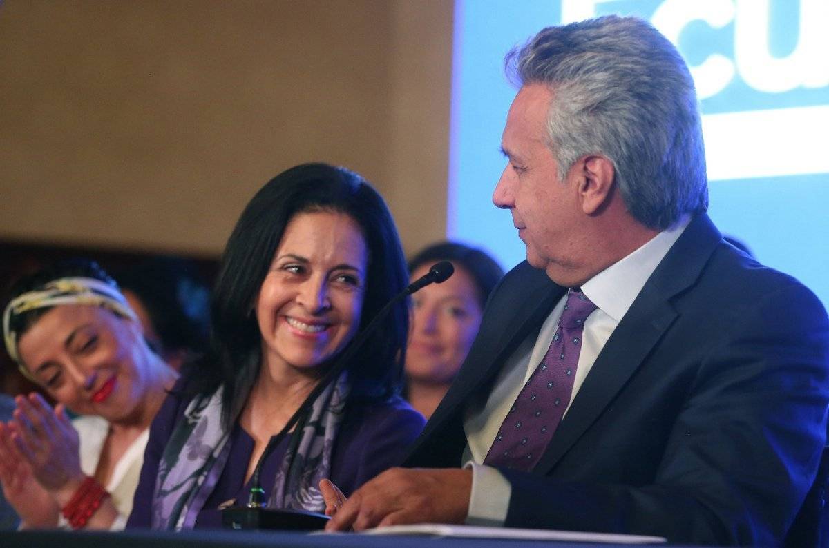 Lenín Moreno y su esposa
