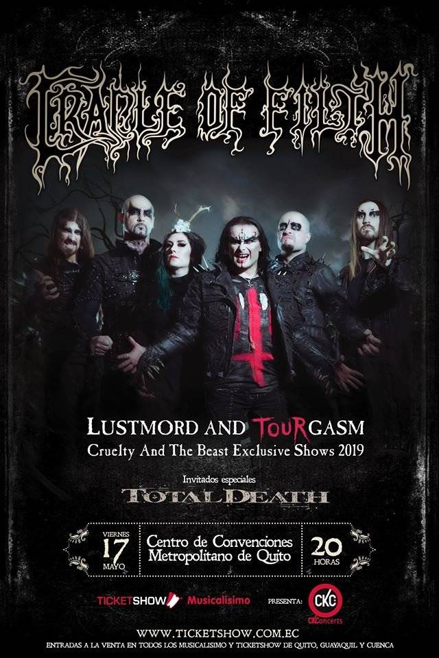 Noche de Metal, Cradle of Filth llegará a Ecuador