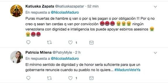 Críticas contra Maduro