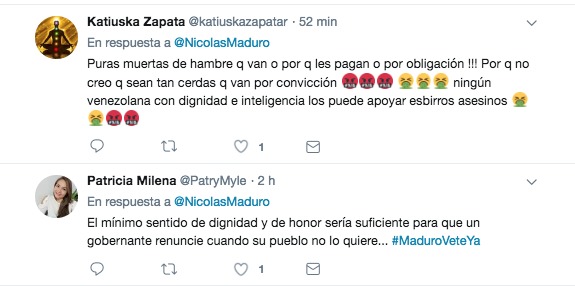 Críticas contra Maduro Críticas contra Maduro