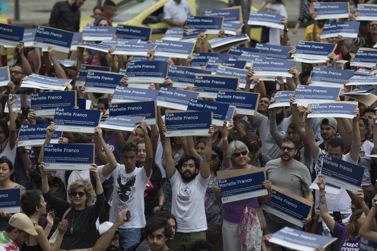 protestas por Marielle Franco. AP