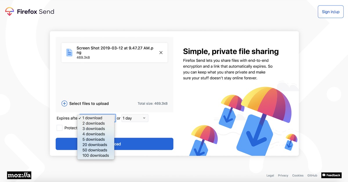 Firefox Send Firefox Send