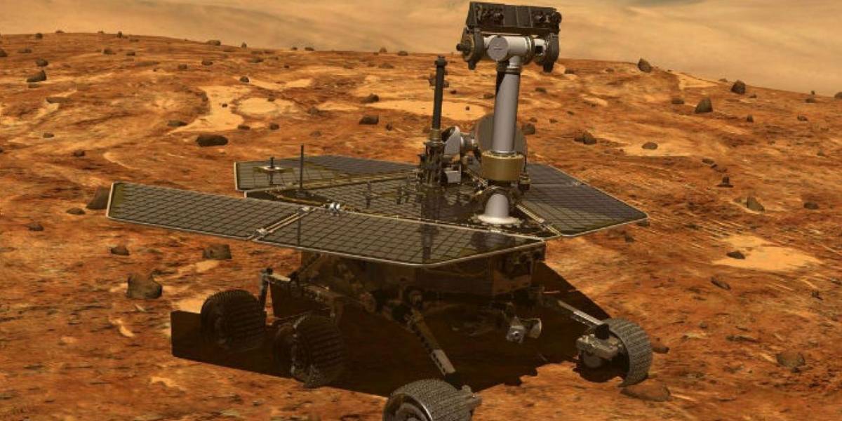 Esta es la última vista panorámica que envió el rover Opportunity desde Marte